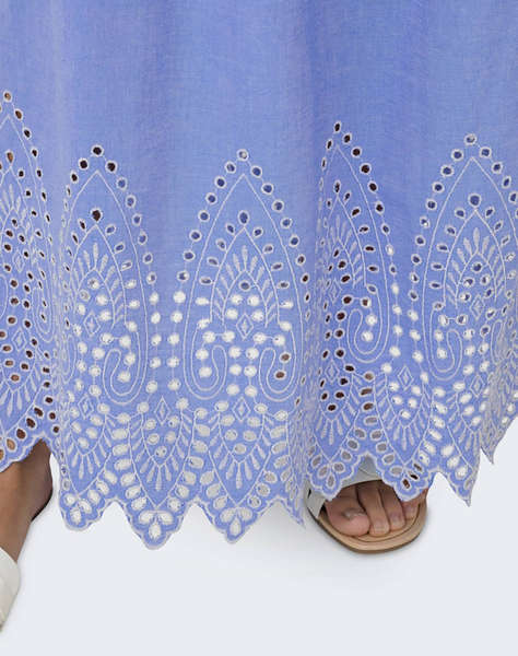 ONLY ONLTULUM EMB MAXI SKIRT WVN