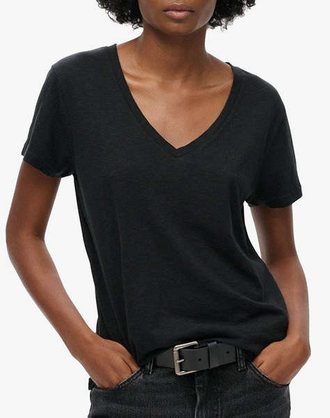 SUPERDRY D1 STUD STUDIOS SLUB EMB VEE TEE ДАМСКА ТЕНИСКА