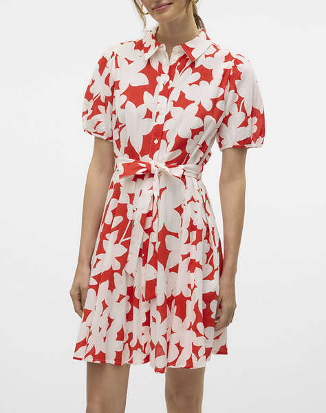 VERO MODA VMDICTHE 2/4 SHORT VOLUME DRESS WVN GA