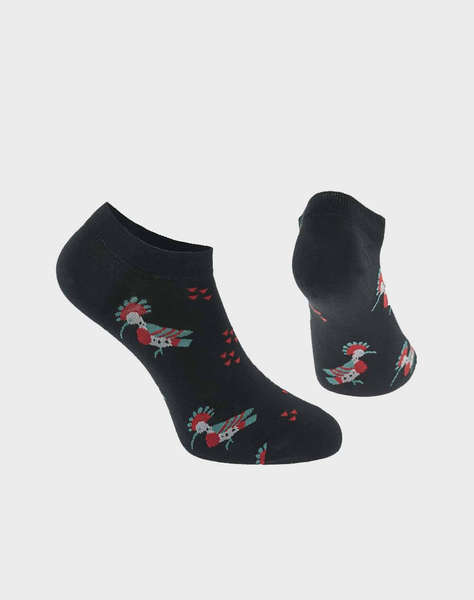 WALK Дамски памучни разкроени чорапи с шарка