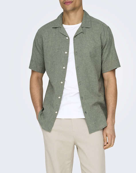 ONLY&SONS ONSCAIDEN LIFE SS SOLID RESORT LINENNOOS