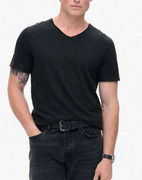 SUPERDRY D3 STUD RAW EDGE SLUB V T SHIRT МЪЖКА ТЕНИСКА