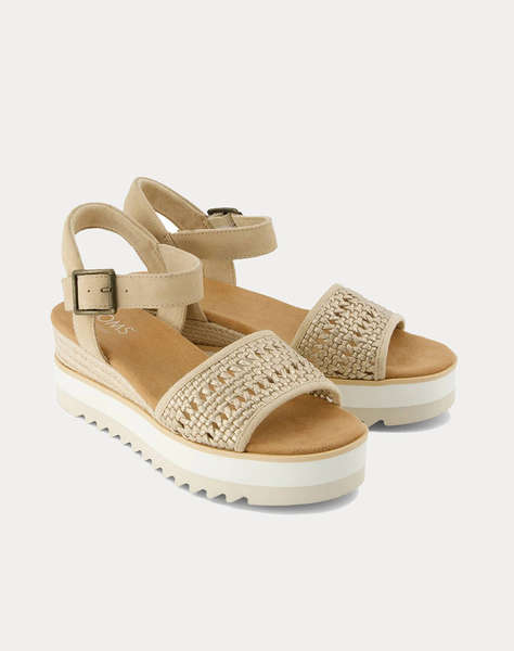 TOMS CHA MET LTHR BASKET WM DIANA SAND