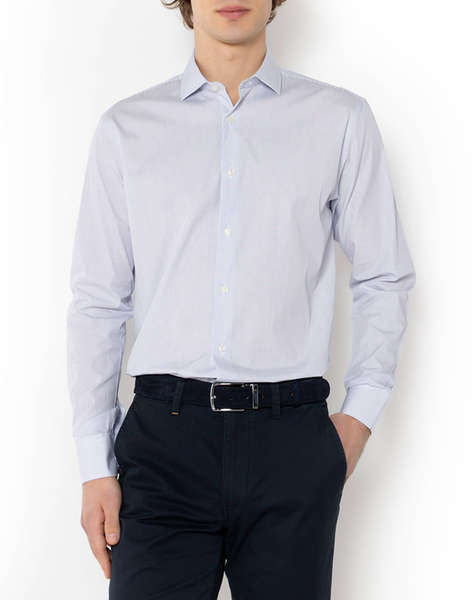 THE BOSTONIANS РИЗА ACORN ПОПЛИН CUSTOM FIT Stripe POPLIN Semi-rex Custom FIT