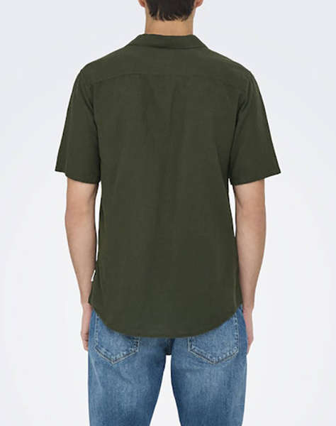 ONLY&SONS ONSCAIDEN LIFE SS SOLID RESORT LINENNOOS