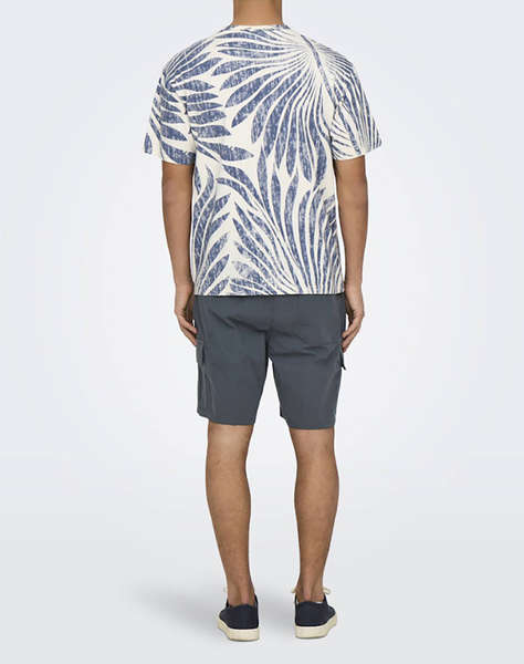 ONLY&SONS ONSZEKE LIFE REG WASHED SS AOP TEE