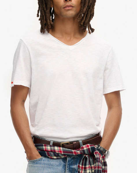 SUPERDRY D3 STUD RAW EDGE SLUB V T SHIRT МЪЖКА ТЕНИСКА