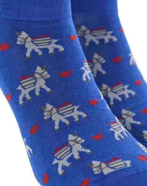 WALK Дамски памучни разкроени чорапи с шарка