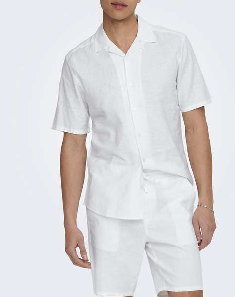 ONLY&SONS ONSCAIDEN LIFE SS SOLID RESORT LINENNOOS