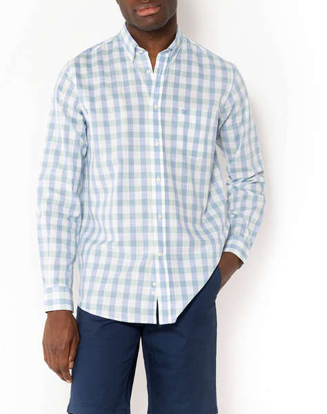 THE BOSTONIANS РИЗА MAVERICK REGULAR FIT MedCheck SLUB Button-down Regular fit