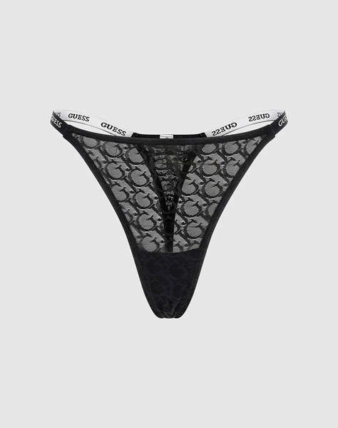 GUESS EDYTHA THONG - GJ JACQUARD MESH БЕЛЬО W