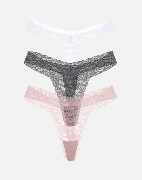 GUESS 3PACK BASIC LACE THONG WOMEN''S UNDERWEAR