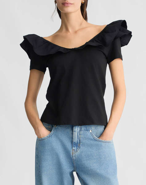 LIU JO WHITE_WA5J45__3.0 T-SHIRT MODA M/C ДАМСКА ТЕНИСКА