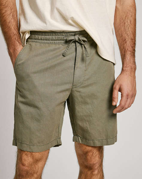 PEPE JEANS DROP 3A RELAXED LINEN SMART SHORTS МЪЖКИ КЪСИ ПАНТАЛОНИ