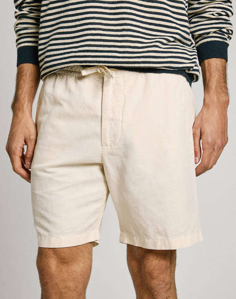 PEPE JEANS DROP 3A RELAXED LINEN SMART SHORTS МЪЖКИ КЪСИ ПАНТАЛОНИ