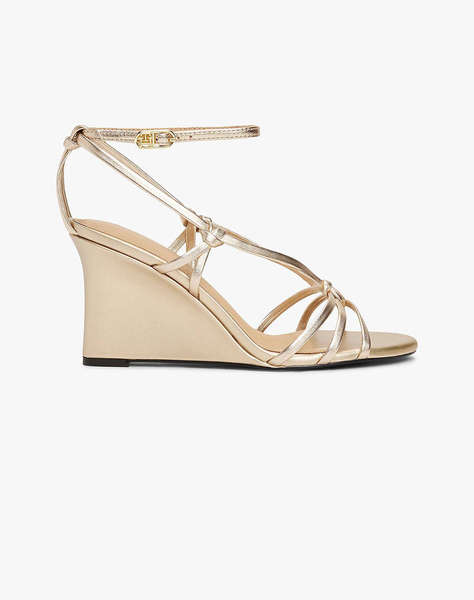 TOMMY HILFIGER METAL LEATHER KNOTS WEDGE SANDAL