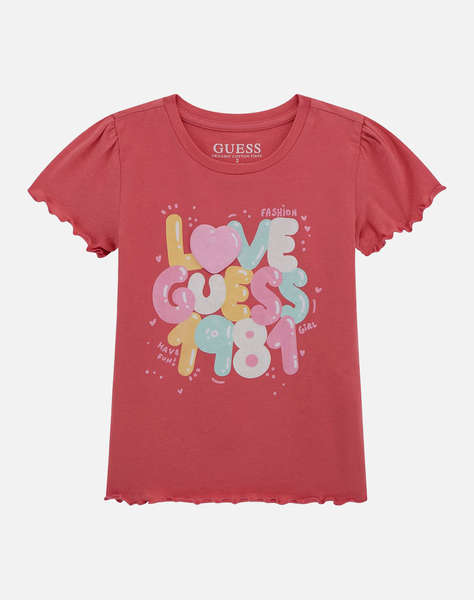 GUESS SS T-SHIRT - MID ORGANIC CO STR JERSEY 160 ТЕНИСКА G