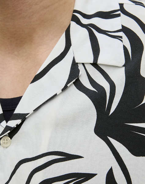 JACK&JONES JJJEFF MONOCHROME RESORT SHIRT SS