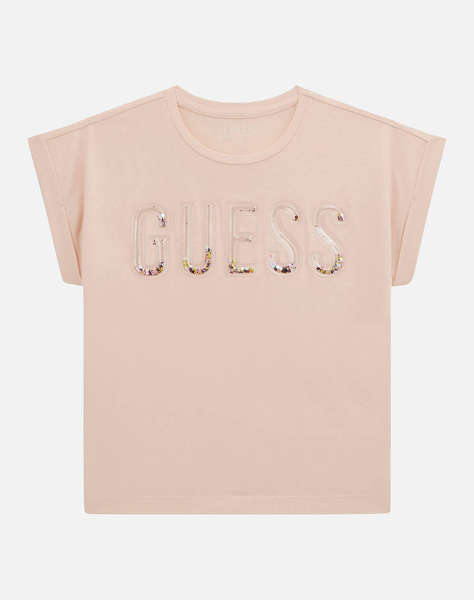 GUESS MIDI SS T-SHIRT - MID ORGANIC CO STR JERSEY 160 ТЕНИСКА G