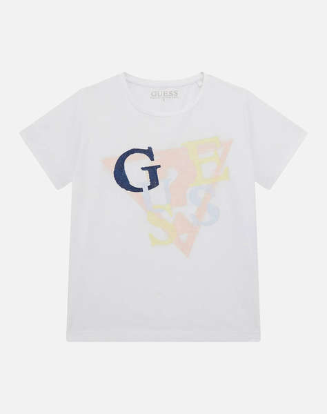 GUESS MIDI SS T-SHIRT - MID ORGANIC CO STR JERSEY 160 ТЕНИСКА G
