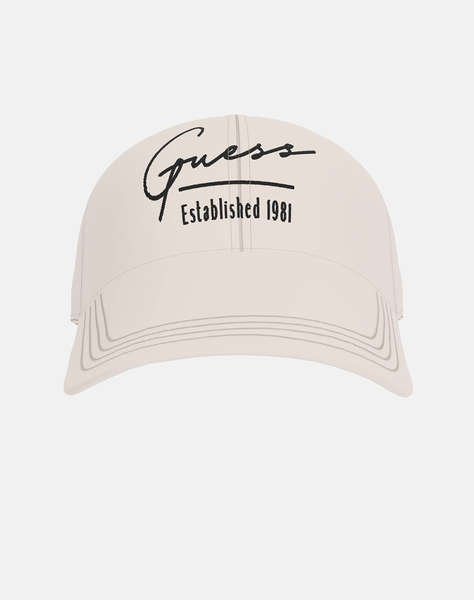 GUESS LOGO BASEBALL CAP - COTTON CAP DIAGONAL TWILL ACCESSORIES W