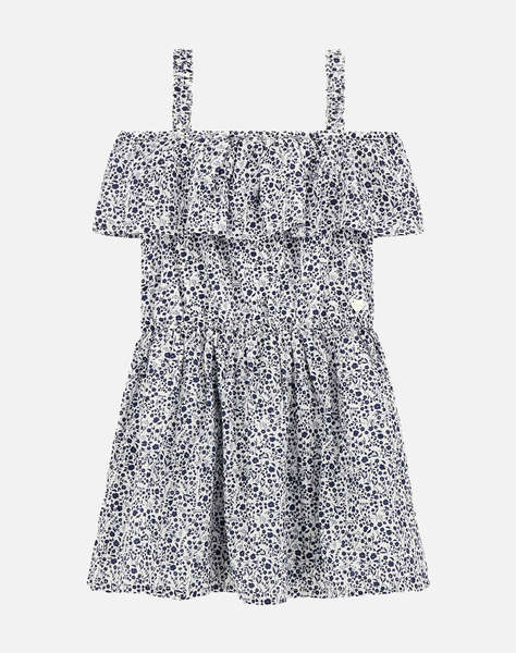 GUESS SANGALLO OFF SHOULDE - SANGALLO MUSLIN GRAPES COTTON РОКЛЯ G