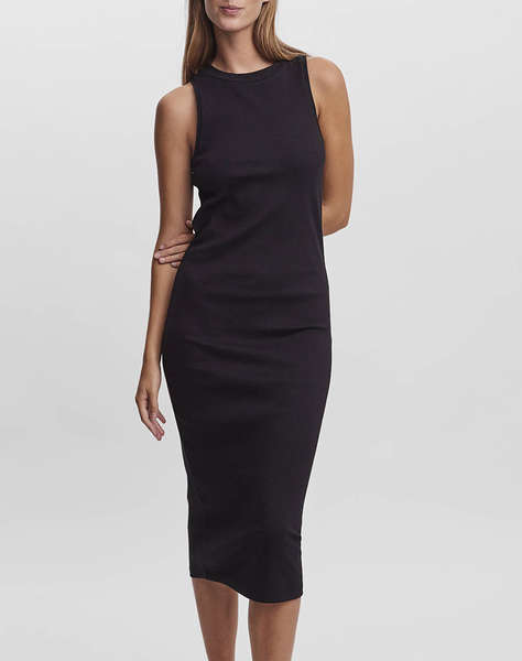 AWARE AWLAVENDER SL O-NECK CALF DRESS NOOS