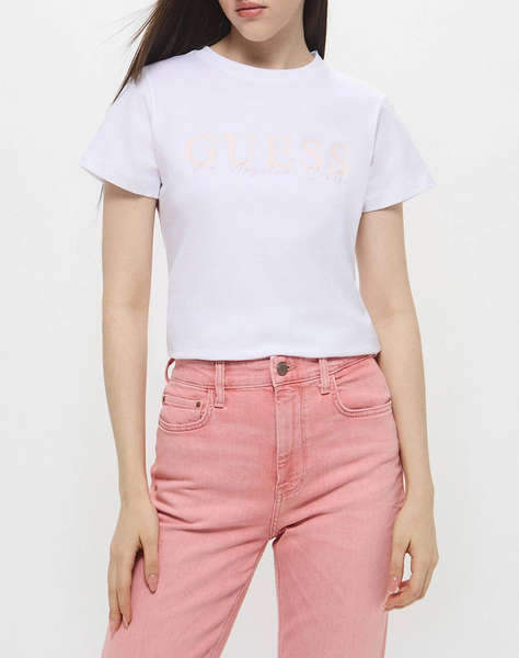 GUESS KAMELIE CN T-SHIRT - MID ORGANIC STRETCH JERSEY 180 ТЕНИСКА W