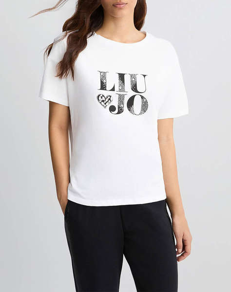 LIU JO WHITE_WA5J21__ECS T-SHIRT MODA M/C ДАМСКА ТЕНИСКА