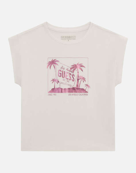 GUESS MIDI SS T-SHIRT - MID ORGANIC CO STR JERSEY 160 ТЕНИСКА G