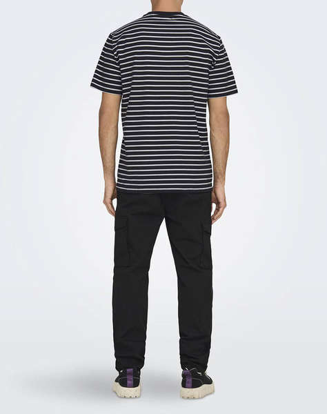 ONLY&SONS ONSHENRY REG STRIPE SS TEE NOOS