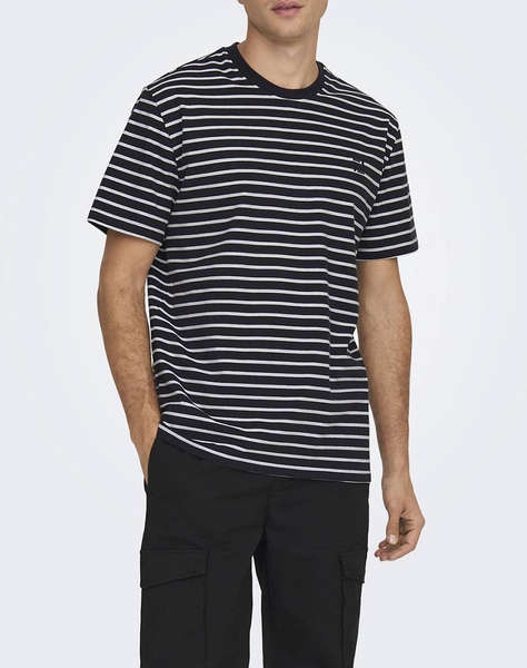 ONLY&SONS ONSHENRY REG STRIPE SS TEE NOOS