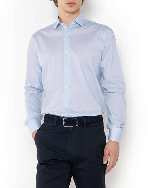 THE BOSTONIANS РИЗА CHARLES POPLIN CUSTOM FIT Print POPLIN Semi-rex Custom FIT