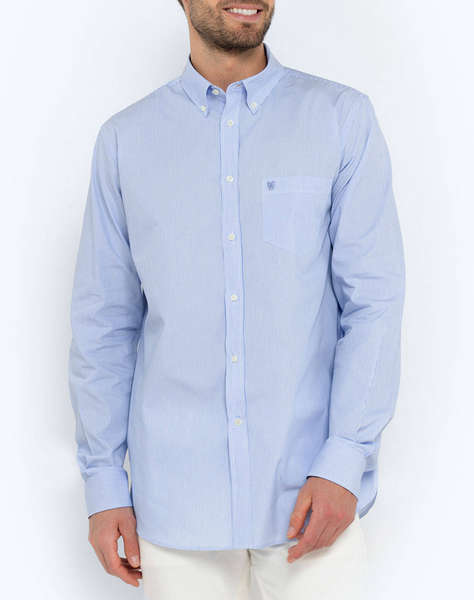 THE BOSTONIANS РИЗА ACORN POPLIN REGULAR FIT Stripe POPLIN Button-down Regular Fit