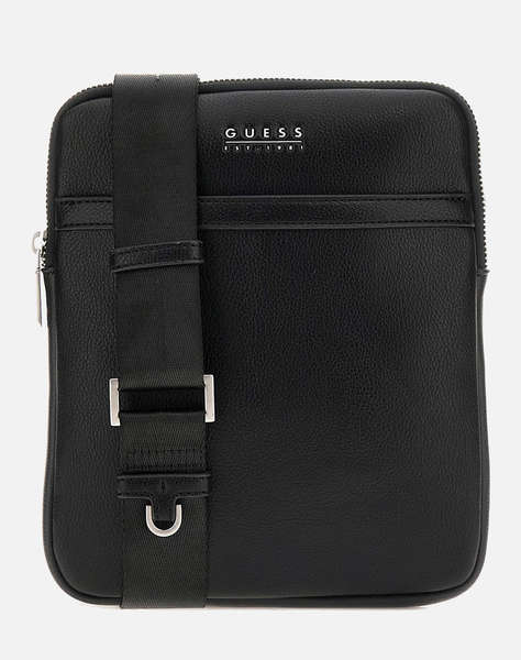 GUESS MILANO CROSSBODY FLAT МЪЖКА ЧАНТА(Размери: 19 x 23 x 2см.)