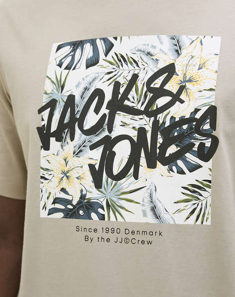 JACK&JONES JJHAWAII SHAPE TEE SS CREW NECK LN
