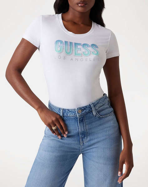 GUESS CN SS GLITTER DEGRADE LOGO TEE ДАМСКА ТЕНИСКА