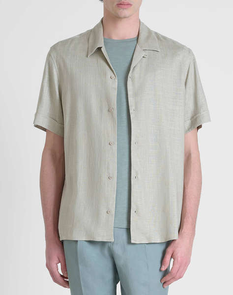 ANTONY MORATO MMSS00189FA400099 MIN OF 6 SHIRT HONOLULU RELAXED STRAIGHT FIT IN SOFT TOUCH VISCOSE LINEN BLEND FABRIC РИЗА ЗА МЪЖЕ