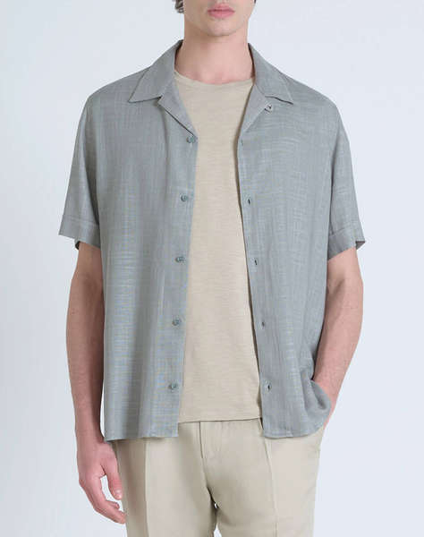 ANTONY MORATO MMSS00189FA400099 MIN OF 6 SHIRT HONOLULU RELAXED STRAIGHT FIT IN SOFT TOUCH VISCOSE LINEN BLEND FABRIC РИЗА ЗА МЪЖЕ