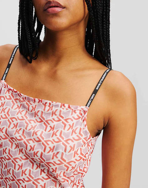 KARL LAGERFELD KLJ MESH MAXI DRESS AOP
