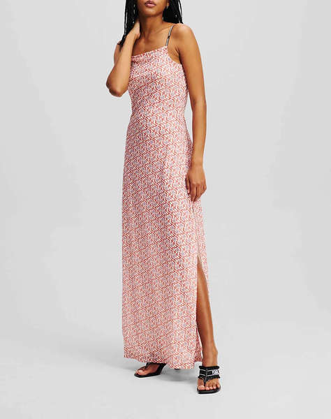 KARL LAGERFELD KLJ MESH MAXI DRESS AOP