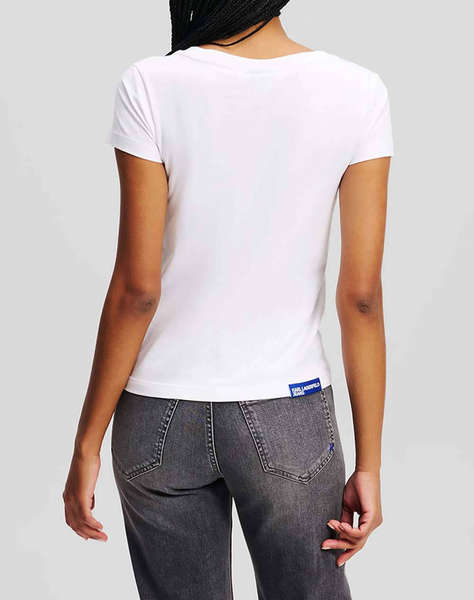 KARL LAGERFELD KLJ SLIM V-NECK TEE