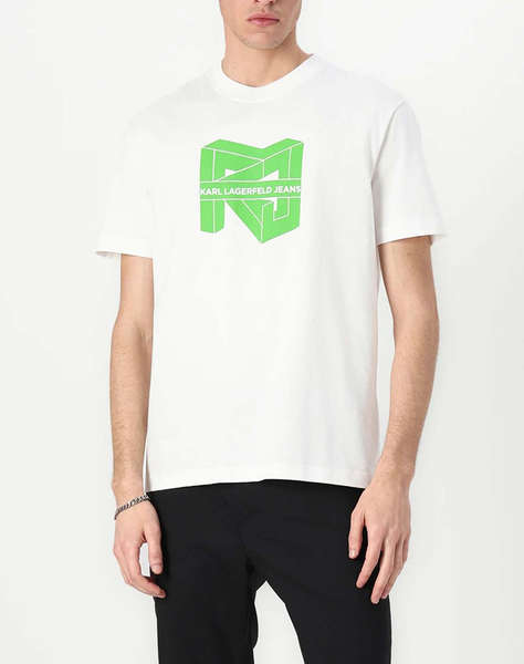 KARL JEANS KLJ REG SS CUBE LOGO TEE