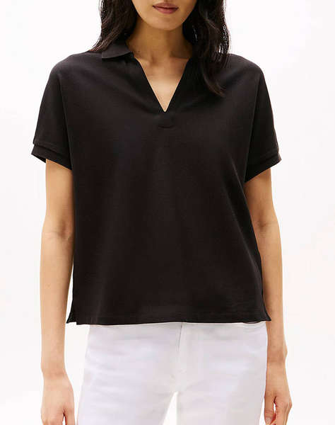 TOMMY HILFIGER LYOCELL OPEN-NK RELAXED POLO SS