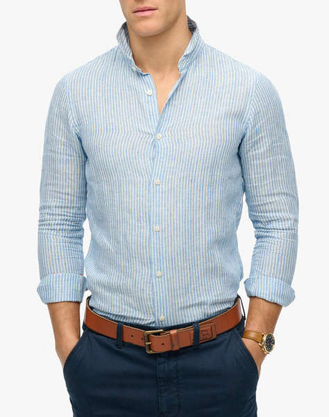 SUPERDRY D2 STUD VACATION L/S LINEN SHIRT МЪЖКА РИЗА