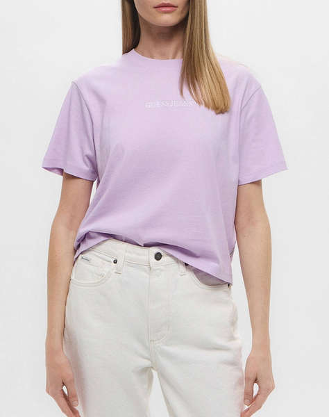 GUESS JEANS GJ SS CN BOXY EMBRO LOGO TEE ДАМСКА ТЕНИСКА