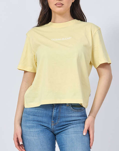 GUESS JEANS GJ SS CN BOXY EMBRO LOGO TEE ДАМСКА ТЕНИСКА
