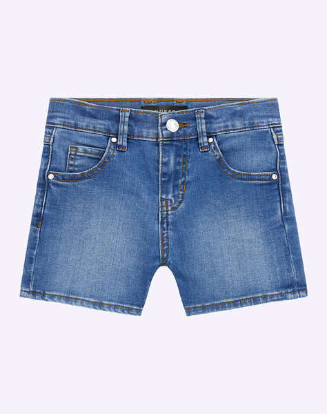 GUESS STRETCH DENIM SHORT - STRETCH DENIM_9.1 OZ КЪСИ ПАНТАЛОНИ ЗА ДЕЦА GIRL
