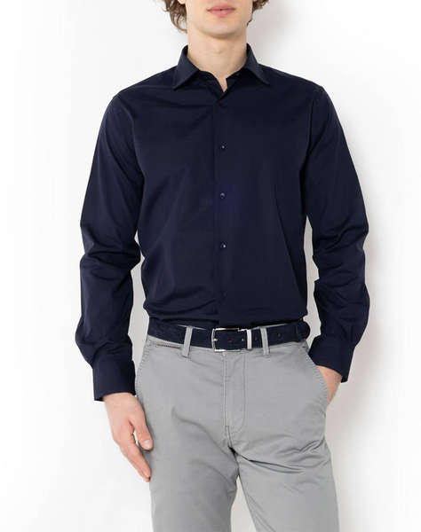 THE BOSTONIANS РИЗА POPLIN CUSTOM FIT Plain POPLIN Classic Custom Fit