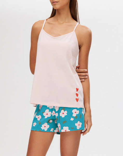 MINERVA ДАМСКА ПИЖАМА ΜΠΡΤ.HEART-FLORAL